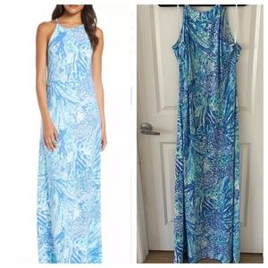 NWOT Lilly Pulitzer Margot Maxi Dress Blue Haven